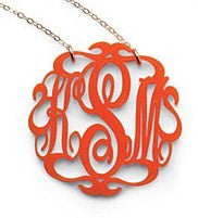 Acrylic Script  Monogram Necklace by Moon and Lola Apparel & Accessories > Jewelry > Necklaces - 6