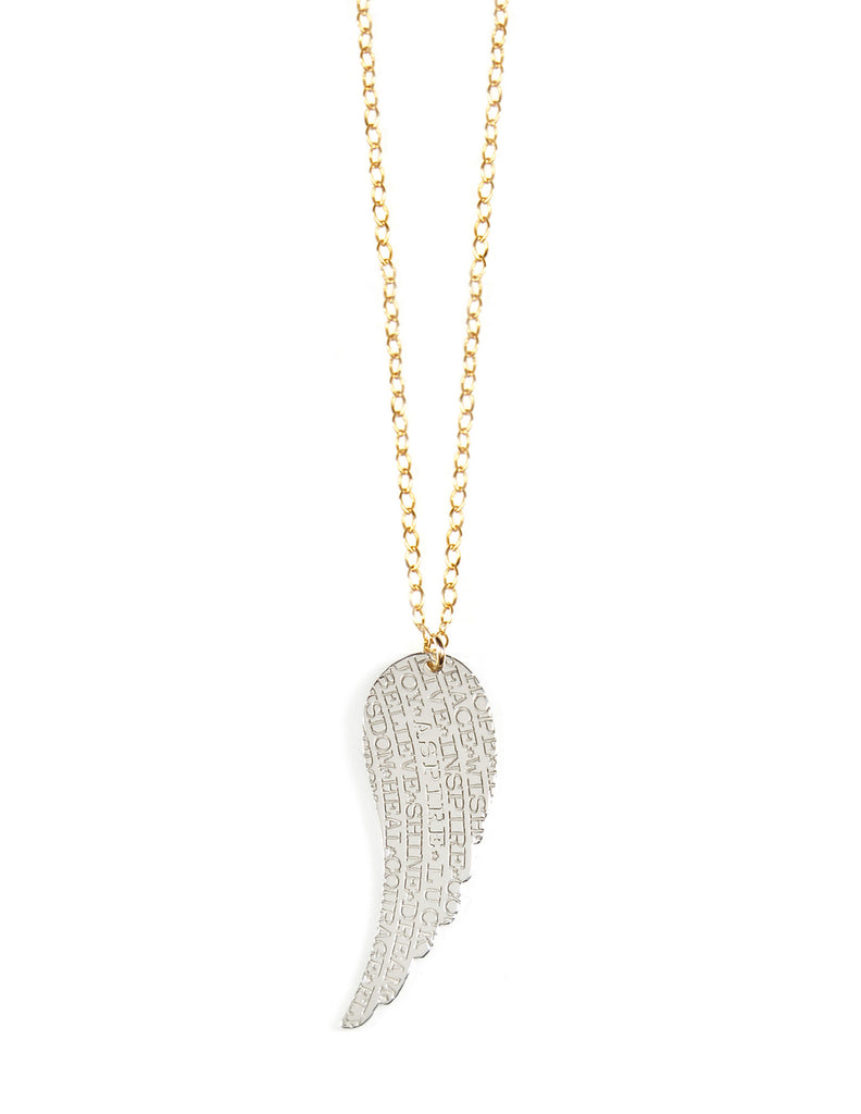 Miriam Merenfeld Aspire Angel Wing Necklace Apparel & Accessories > Jewelry > Necklaces - 1