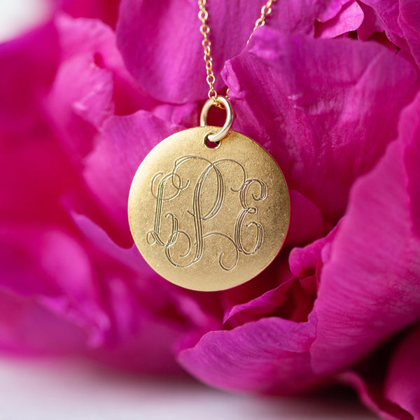 Medium 14K Gold Filled Monogram Necklace