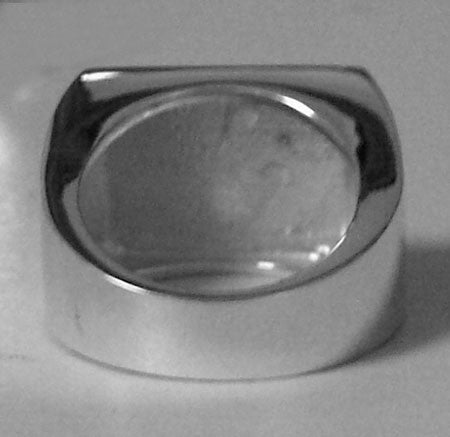 Sterling Silver Engraved Rectangle Signet Ring-Purple Mermaid Designs Apparel & Accessories > Jewelry > Rings - 2