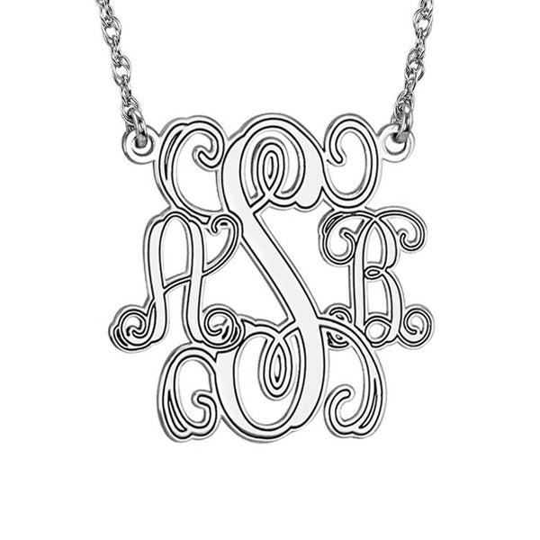 Interlocking Script Monogram Necklace-Alison and Ivy Apparel & Accessories > Jewelry > Necklaces - 2