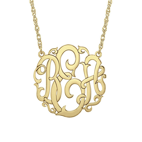 Vine Monogram Necklace-Alison and Ivy Apparel & Accessories > Jewelry > Necklaces - 1