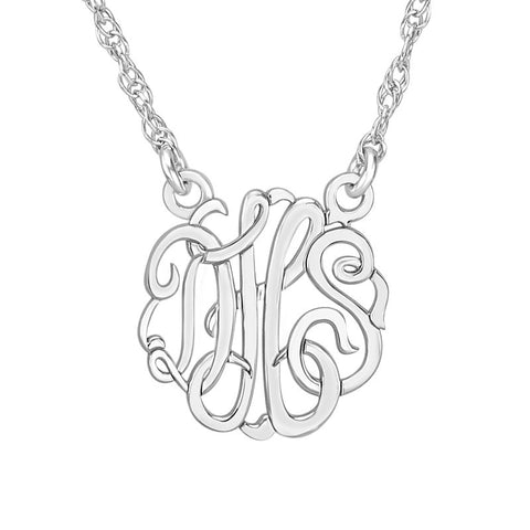 Classic Script Mini Monogram Necklace-Alison and Ivy Apparel & Accessories > Jewelry > Necklaces - 1