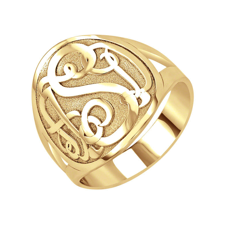 Classic Bordered Monogram Ring Apparel & Accessories > Jewelry > Rings - 1