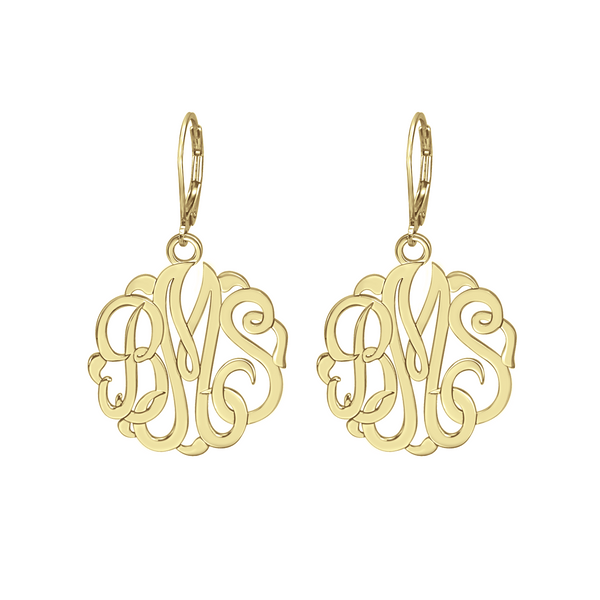 Classic Monogram Leverback Earrings Apparel & Accessories > Jewelry > Earrings - 2