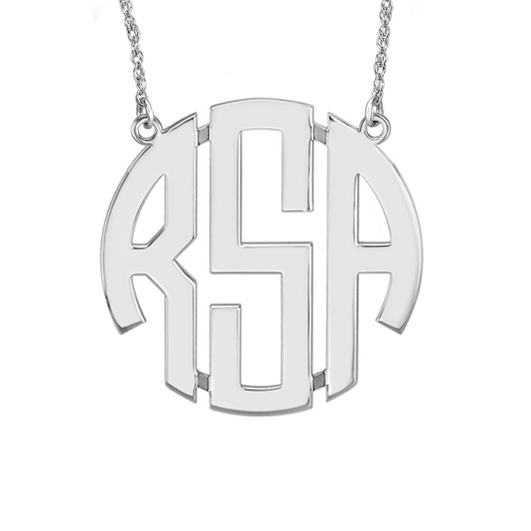 Block Monogram Necklace Apparel & Accessories > Jewelry > Necklaces - 2