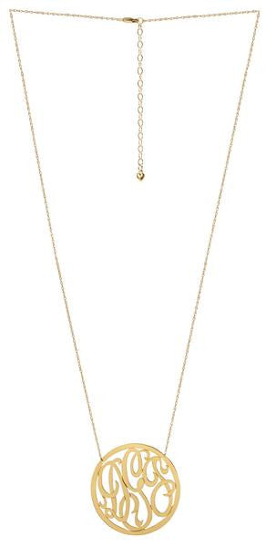Cheshire Rimmed Monogram Necklace - Moon and Lola Apparel & Accessories > Jewelry > Necklaces - 4