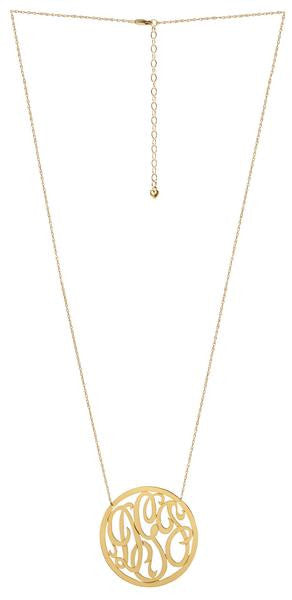Cheshire Rimmed Monogram Necklace - Moon and Lola Apparel & Accessories > Jewelry > Necklaces - 4