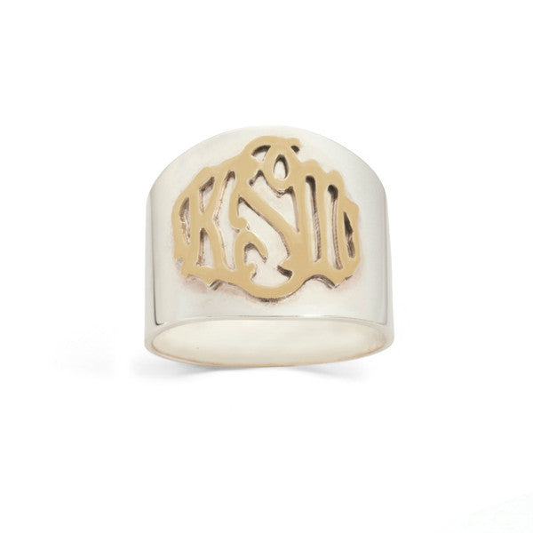 Cuff Monogram Ring by Moon and Lola Apparel & Accessories > Jewelry > Rings - 3