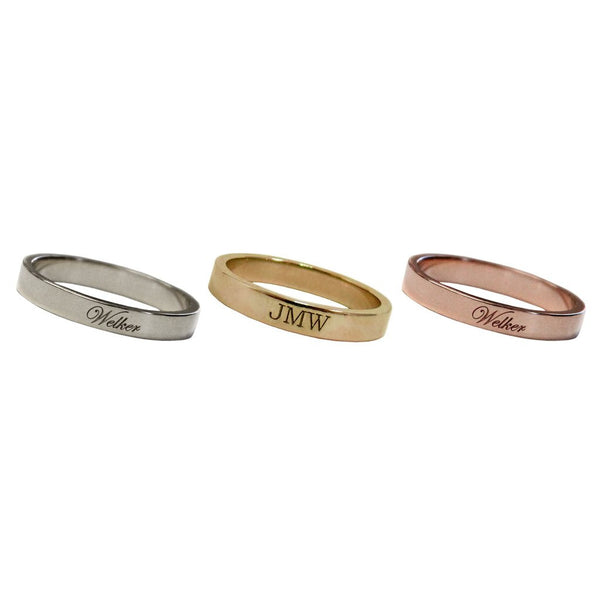 Personalized 14K Gold Band Ring 2