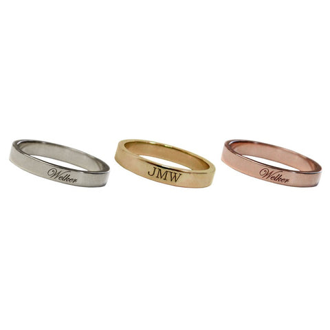 Personalized 14K Gold Band Ring 2