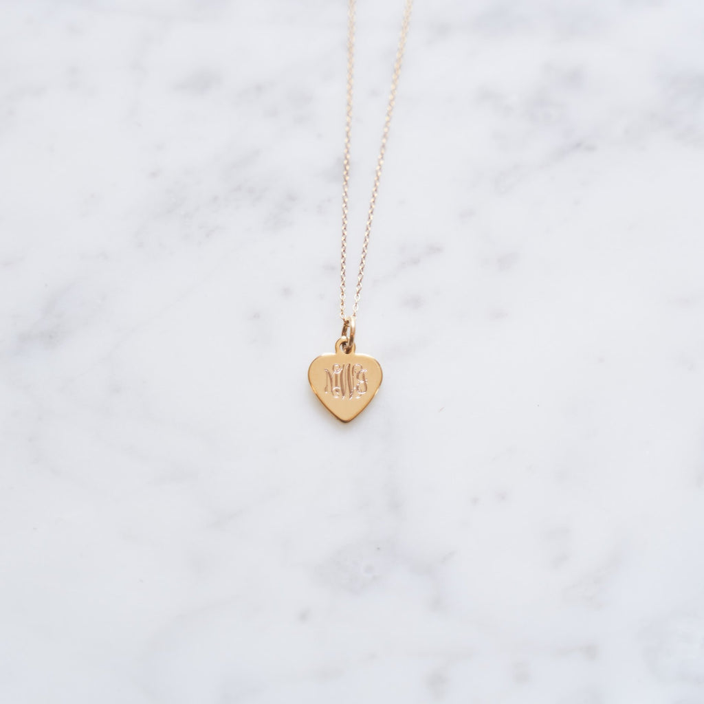 Gold Petite Heart Necklace