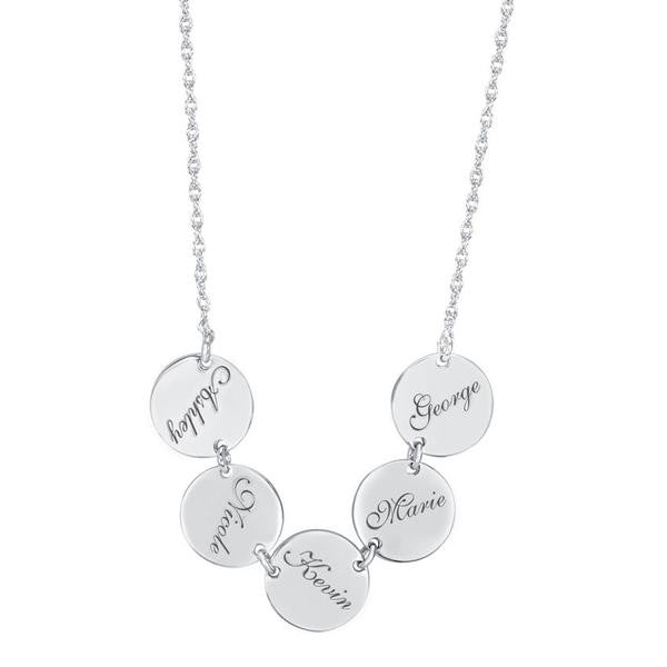 Engraved Family Name Disc Necklace Apparel & Accessories > Jewelry > Necklaces - 2