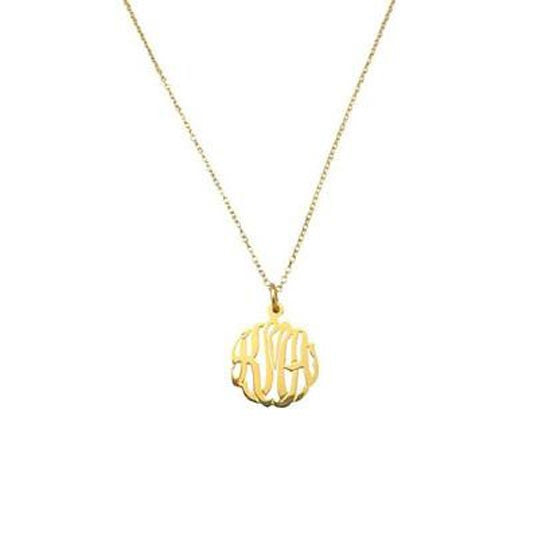 Sterling Silver Mini Monogram Necklace-Purple Mermaid Designs Apparel & Accessories > Jewelry > Necklaces - 2