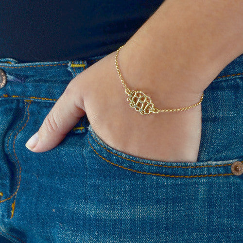 Gold Interlocking Monogram Bracelet Apparel & Accessories > Jewelry > Bracelets - 2