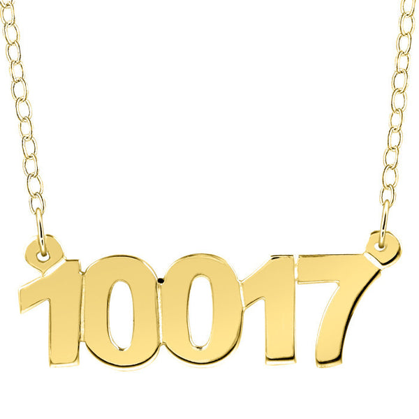 Personalized Zip Code Necklace Apparel & Accessories > Jewelry > Necklaces