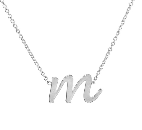 Sterling Silver Lowercase Initial Necklace Apparel & Accessories > Jewelry > Necklaces - 1