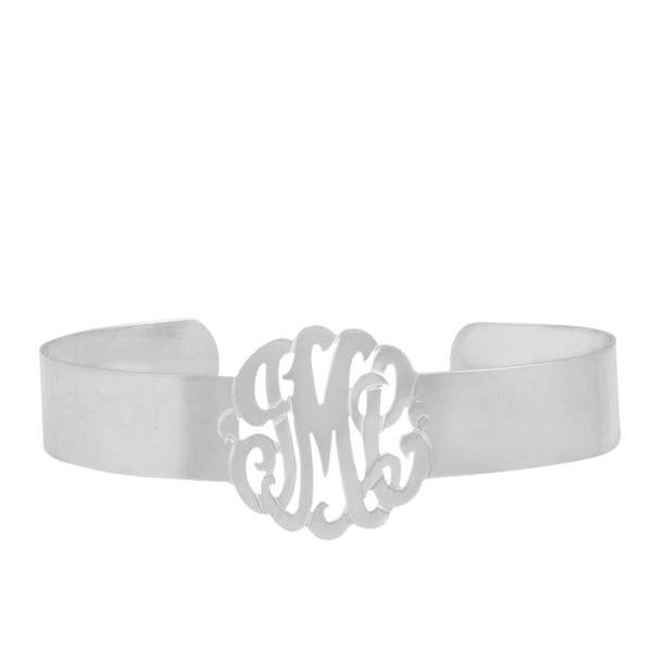 Gold Monogram Cuff Bracelet by Purple Mermaid Designs Apparel & Accessories > Jewelry > Bracelets - 3