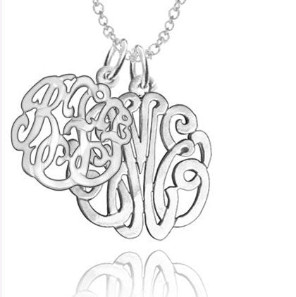 Keti Sorely Designs Mixed Metal Double Monogram Necklace Apparel & Accessories > Jewelry > Necklaces