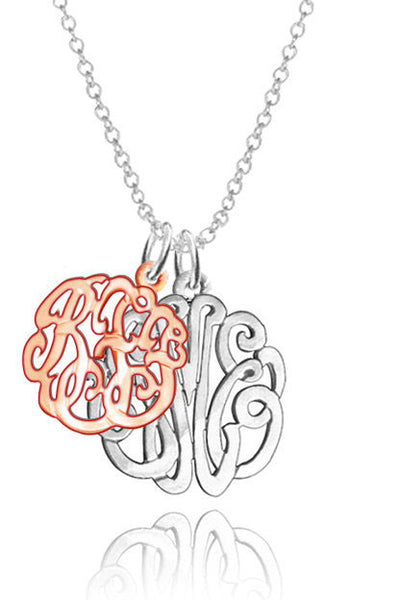 Keti Sorely Designs Mixed Metal Double Monogram Necklace Apparel & Accessories > Jewelry > Necklaces - 2