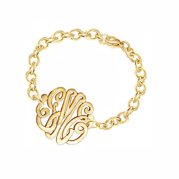 Keti Sorely Designs Gold Monogram Bracelet Apparel & Accessories > Jewelry > Bracelets