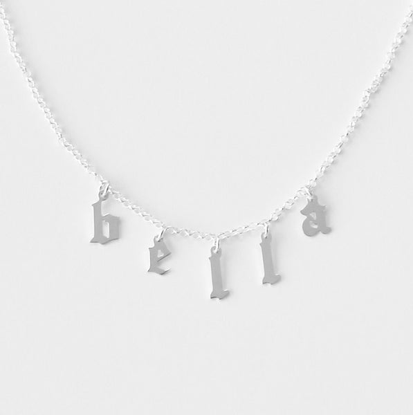 Gothic Name Necklace
