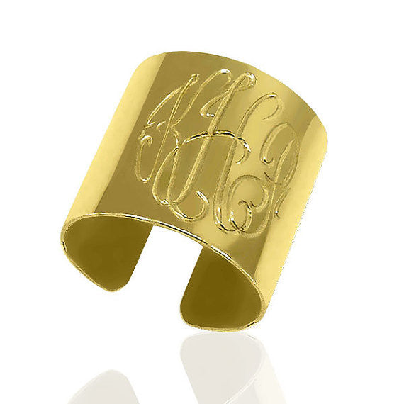 Monogram Cuff Ring Apparel & Accessories > Jewelry > Rings