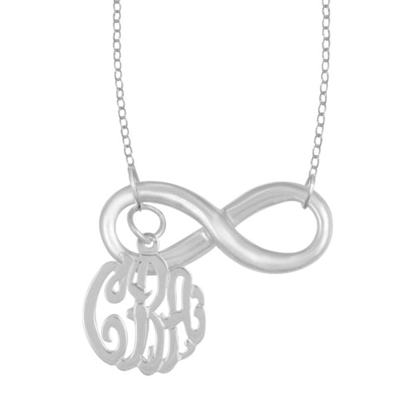 Infinity  Monogram Necklace by Purple Mermaid Designs Apparel & Accessories > Jewelry > Necklaces - 3