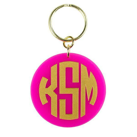 Acrylic Block Monogram Key Chain by Moon and Lola Apparel & Accessories > Handbag & Wallet Accessories > Keychains - 1