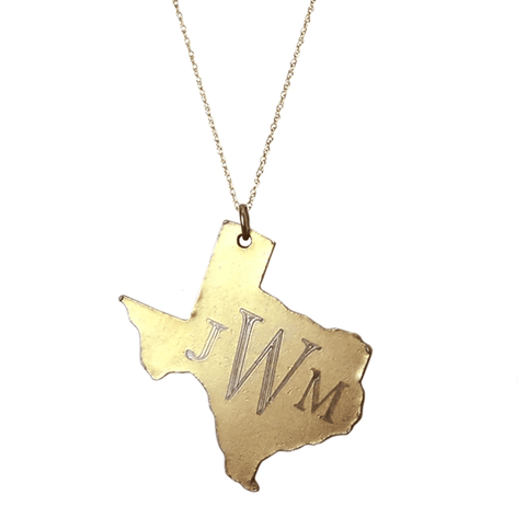 Large Monogram Texas Necklace Apparel & Accessories > Jewelry > Necklaces - 1