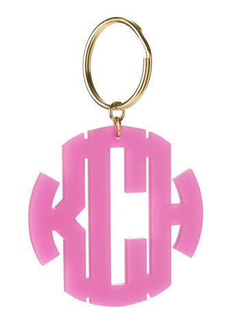 Block Acrylic Monogram Key Chain by Moon and Lola Apparel & Accessories > Handbag & Wallet Accessories > Keychains - 1