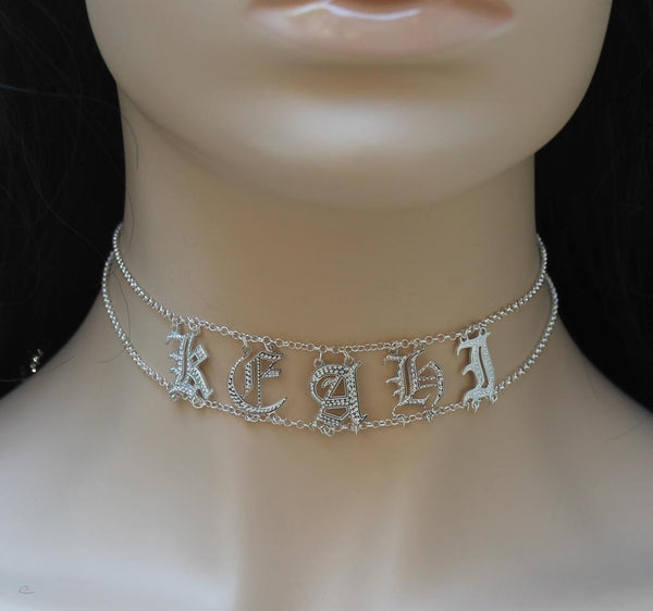 Custom Name Choker - Purple Mermaid Designs Apparel & Accessories > Jewelry > Necklaces - 7