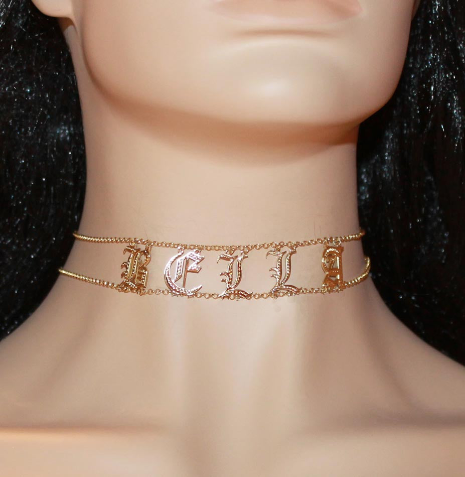 Custom Name Choker Necklace