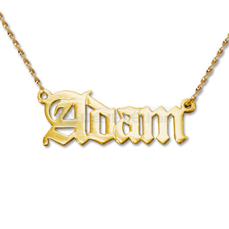 Old English Nameplate Necklace Apparel & Accessories > Jewelry > Necklaces - 2