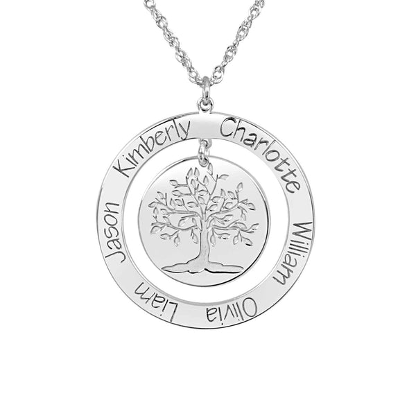 Personalized Engraved Family Tree Necklace 3