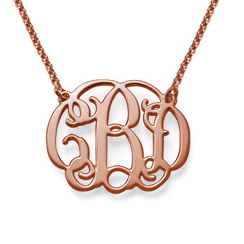 Small Interlocking Script Monogram Necklace Apparel & Accessories > Jewelry > Necklaces - 1