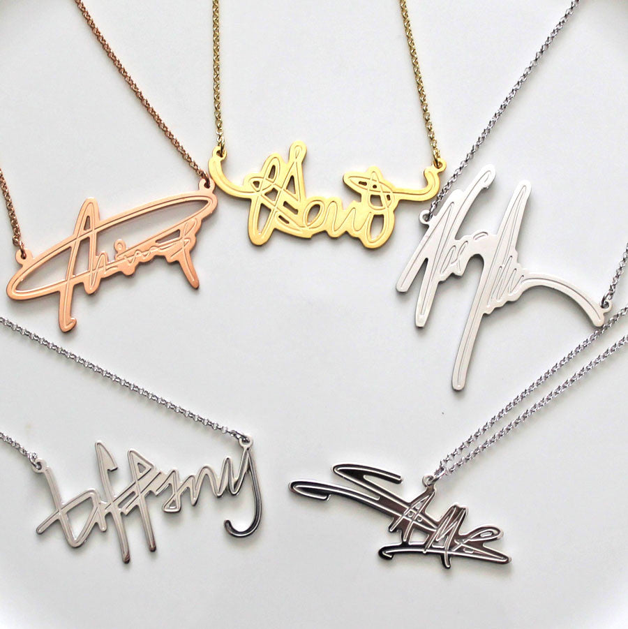 Your Signature Name Necklace by Purple Mermaid Designs Apparel & Accessories > Jewelry > Necklaces - 1