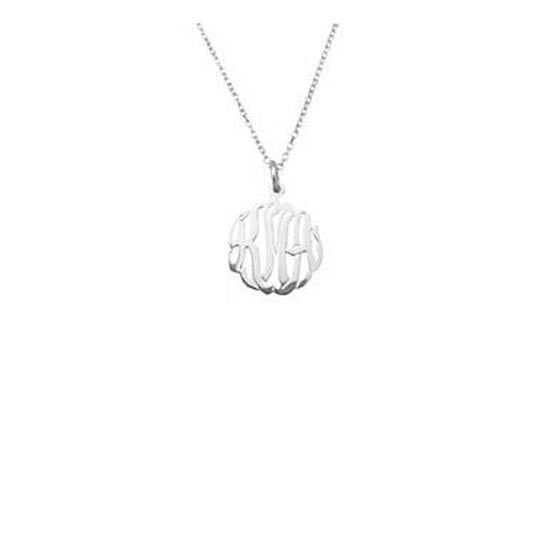 Sterling Silver Mini Monogram Necklace-Purple Mermaid Designs Apparel & Accessories > Jewelry > Necklaces - 1