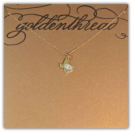 14K Gold Filled Engraved Texas Necklace Apparel & Accessories > Jewelry > Necklaces - 3