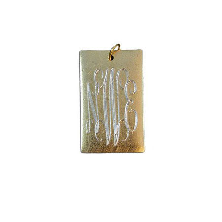 14K Gold Filled Engraved Large Rectangle Necklace Apparel & Accessories > Jewelry > Necklaces - 4