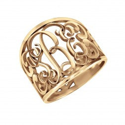 Traditional Decorated Monogram Ring Apparel & Accessories > Jewelry > Rings