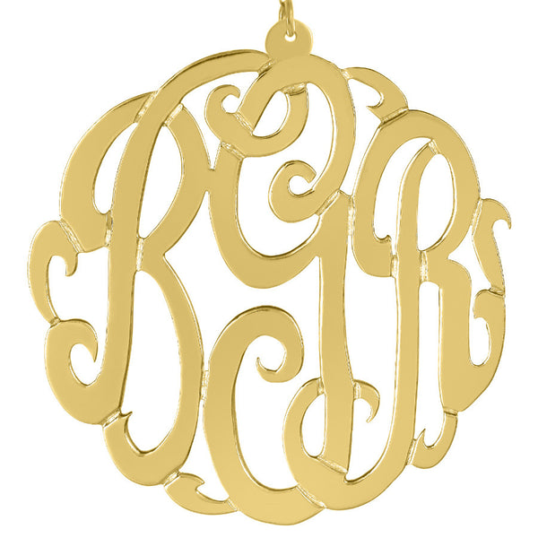 Gold Monogram Necklace by Purple Mermaid Designs Apparel & Accessories > Jewelry > Necklaces - 2