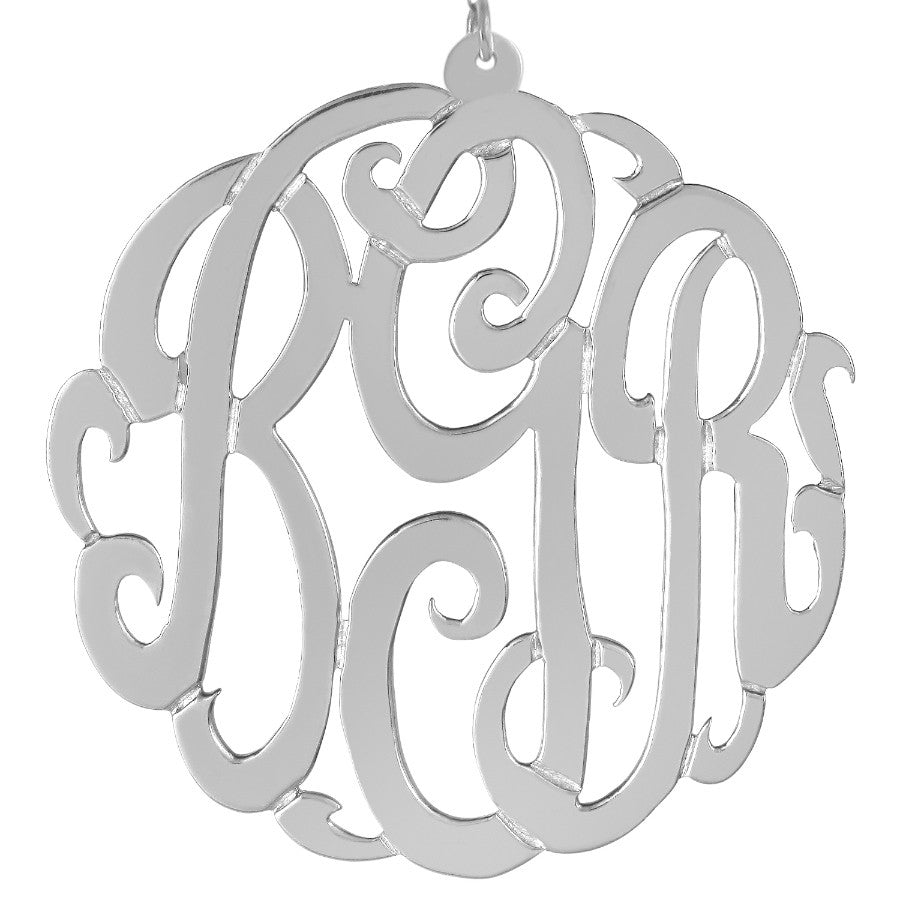 Sterling Silver Monogram Necklace by Purple Mermaid Designs Apparel & Accessories > Jewelry > Necklaces - 1