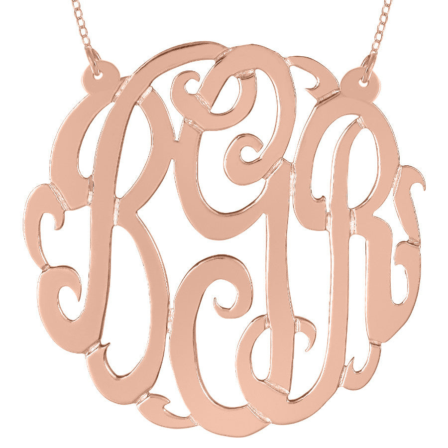 Mermaid Designs Monogram Split Chain Necklace