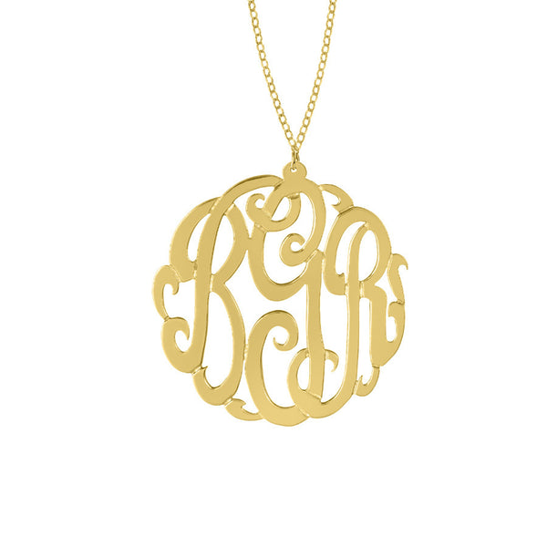 Gold Monogram Necklace by Purple Mermaid Designs Apparel & Accessories > Jewelry > Necklaces - 4