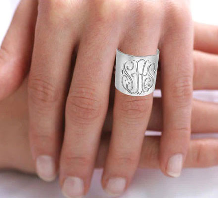 engraved cuff ring